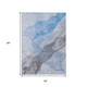 5' X 8' Sky Blue And Gray Abstract Washable Indoor Outdoor Area Rug