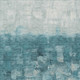 10' X 14' Teal Blue And Silver Abstract Washable Indoor Outdoor Area Rug