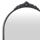 34" Black Metal Arch Accent Mirror