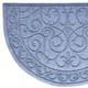 18" X 30" Gray Scrollwork Semi Circle Outdoor Polypropylene Door Mat