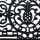 24" X 36" Black Pineapple And Scrollwork Outdoor Rubber Door Mat