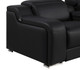 Black Italian Leather Power Reclining U Shaped Ten Piece Corner Sectional With Console