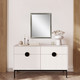 44" White Framed Accent Mirror