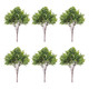 Set of Six 12" Green And Brown Artificial Foliage
