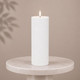Set of Two White Unscented Candle Flameless Pillar Candles