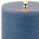 Set of Two Blue Unscented Candle Flameless Pillar Candles