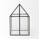 10" Black And Clear Glass And Metal Box
