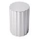 18" Silver Stainless Steel Block End Table