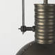 Antiqued Black Metal Hanging Industrial Caged Pendent Light