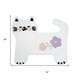 2' X 3' White Kitty Cat And Flowers Youthful Washable Area Rug