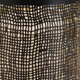 Set of Four Black And Gold Distressed Lattice Metal Tabletop Hurricane Candle Holders