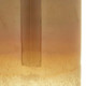 Set of Two Gold Glass Tabletop Pillar Candle Holders