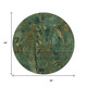 8' Green And Brown Round Botanical Leaves Washable Indoor Outdoor Area Rug