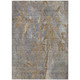 10' X 14' Khaki And Gray Botanical Leaves Washable Indoor Outdoor Area Rug