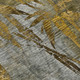 5' X 8' Pewter And Gold Botanical Leaves Washable Indoor Outdoor Area Rug