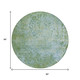 8' Artichoke Green And Ivory Round Floral Washable Indoor Outdoor Area Rug