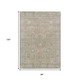 8' X 10' Beige And Taupe Floral Washable Indoor Outdoor Area Rug