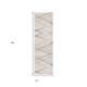 8' Gray And Ivory Geometric Runner Rug
