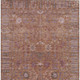 3' X 5' Copper And Purple Floral Washable Indoor Outdoor Area Rug