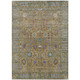3' X 5' Gold And Green Floral Washable Indoor Outdoor Area Rug