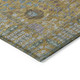 5' X 8' Gold And Green Floral Washable Indoor Outdoor Area Rug