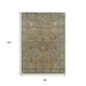 8' X 10' Gold And Green Floral Washable Indoor Outdoor Area Rug