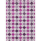 10' X 14' Blush And Ivory Geometric Washable Indoor Outdoor Area Rug