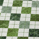 9' X 12' Olive Green And Ivory Geometric Washable Indoor Outdoor Area Rug