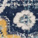 6' Blue And Yellow Floral Runner Rug