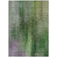 3' X 5' Green And Purple Abstract Washable Indoor Outdoor Area Rug