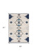 5' X 7' Blue and Ivory Southwestern Area Rug