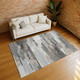 8' X 10' Taupe Gray And Silver Abstract Washable Indoor Outdoor Area Rug