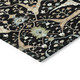 8' X 10' Black Ivory And Green Floral Washable Indoor Outdoor Area Rug