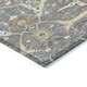 10' X 14' Gray Green And Copper Floral Washable Indoor Outdoor Area Rug