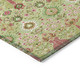 8' Artichoke Green And Blush Round Floral Washable Indoor Outdoor Area Rug