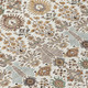 10' X 14' Ivory And Brown Floral Washable Indoor Outdoor Area Rug