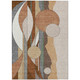 9' X 12' Copper And Ivory Geometric Washable Indoor Outdoor Area Rug