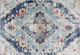 5' X 7' Blue and Ivory Medallion Area Rug