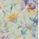 9' X 12' Mint Green Gold And Lavender Floral Washable Indoor Outdoor Area Rug