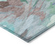 10' X 14' Sky Blue Mint Green And Ivory Floral Washable Indoor Outdoor Area Rug
