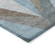 3' X 5' Teal Blue Copper And Gray Geometric Washable Indoor Outdoor Area Rug
