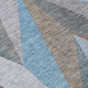 5' X 8' Teal Blue Copper And Gray Geometric Washable Indoor Outdoor Area Rug