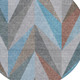 8' Teal Blue Copper And Gray Round Geometric Washable Indoor Outdoor Area Rug