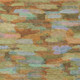 9' X 12' Fern Green And Orange Striped Washable Indoor Outdoor Area Rug