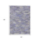10' X 14' Purple And Ivory Striped Washable Indoor Outdoor Area Rug