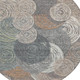 8' Brown Taupe And Beige Round Geometric Washable Indoor Outdoor Area Rug