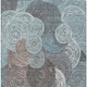 3' X 5' Teal Blue Ivory And Taupe Geometric Washable Indoor Outdoor Area Rug