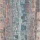 9' X 12' Copper Ivory And Blue Geometric Washable Indoor Outdoor Area Rug