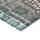 8' X 10' Teal Blue Ivory And Brown Geometric Washable Indoor Outdoor Area Rug