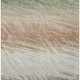 5' X 8' Fern Green Ivory And Copper Striped Washable Indoor Outdoor Area Rug